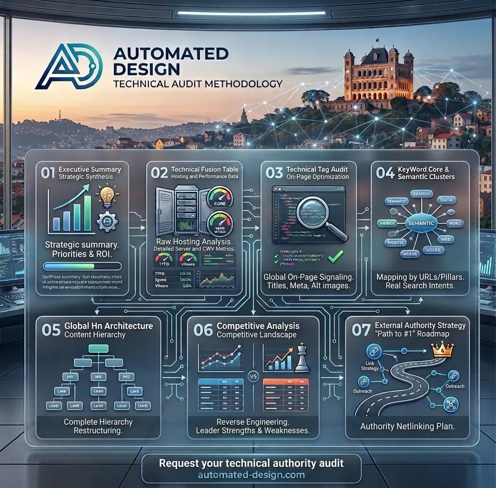 Methodologie audit technique SEO Automated Design Madagascar
