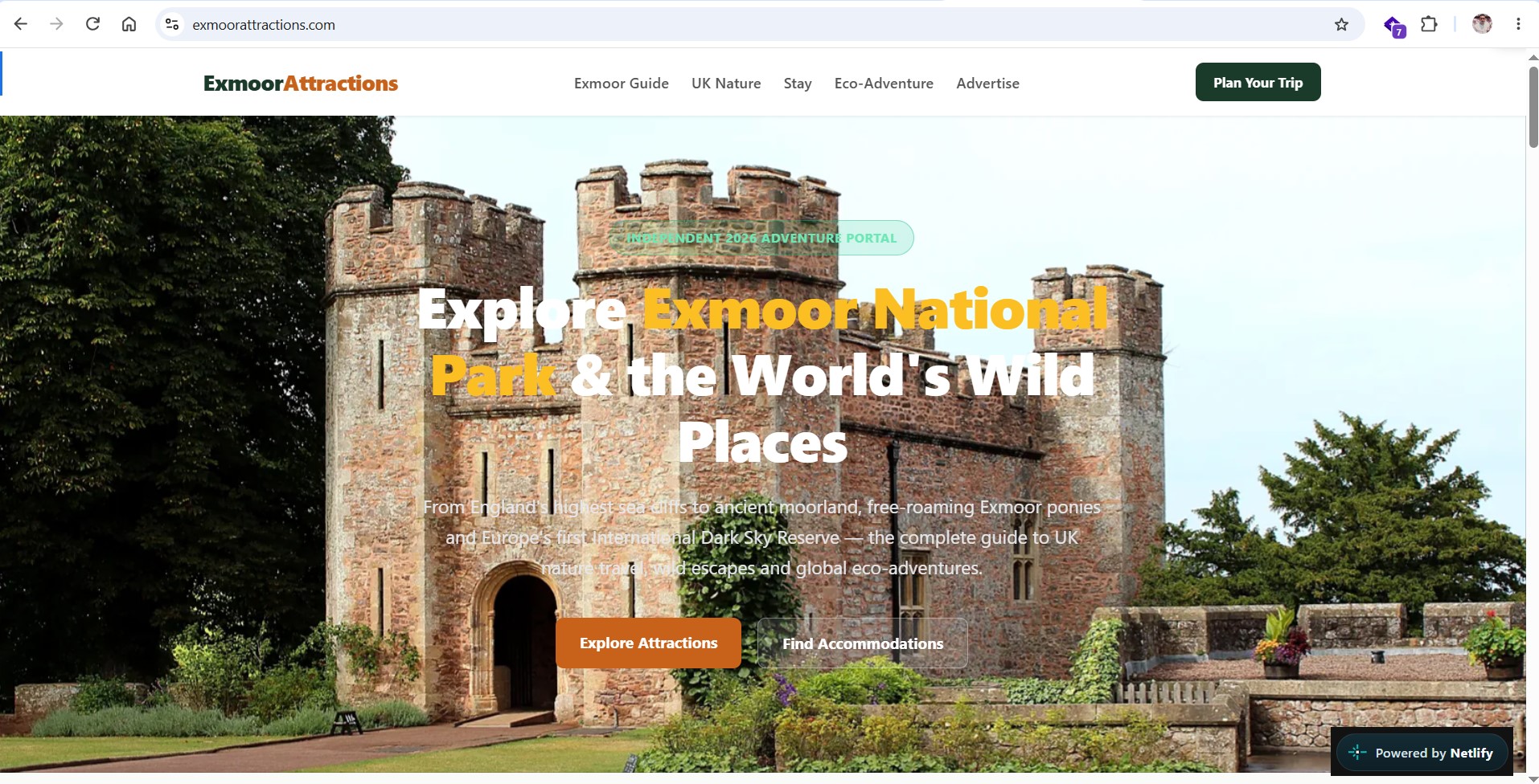 Portfolio Automated-design.com — Parmi les partenaires, sites et références d'Automated Design : Exmoor Attractions (exmoorattractions.com)