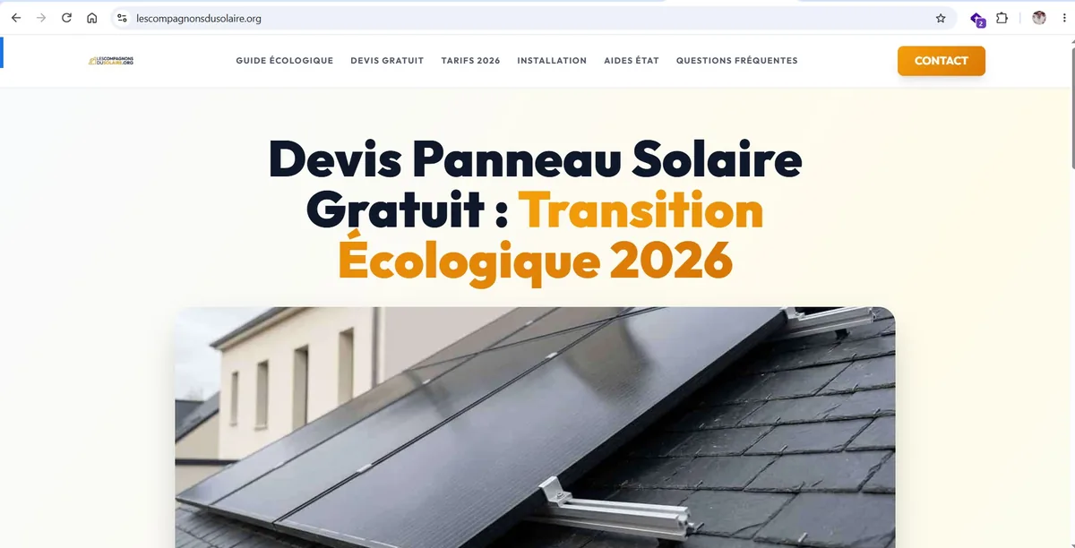Portfolio Automated-design.com — Parmi les partenaires, sites et références d'Automated Design : Les compagnons du solaire (lescompagnonsdusolaire.org)